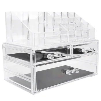 

1pc Transparent Storage Box Multi-layer Storage Case Desktop Organizer Drawer Type Storage Box for Desktop Home Cosmetics