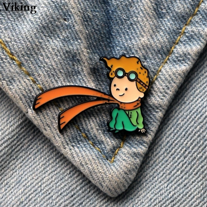 Le Petit Prince бейджи мультфильм Металлические Булавки милые эмалированные броши-Значки для лацкана рюкзаки воротник галстук булавка брошь для женщин мужчин ребенок G0566