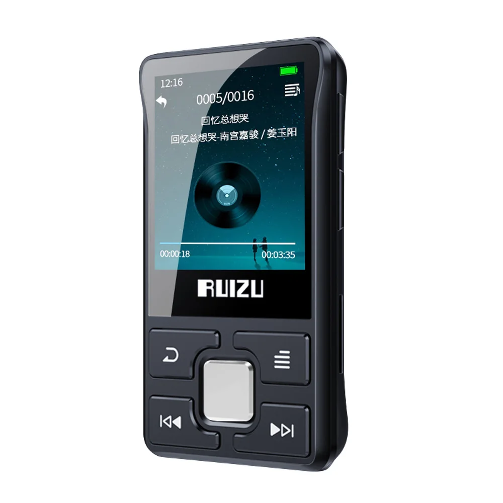 RUIZU X55 Клип Спорт Портативный Спорт Bluetooth MP3 8 Гб цветной экран Поддержка TF карты, FM, HD запись, функциональный музыкальный плеер