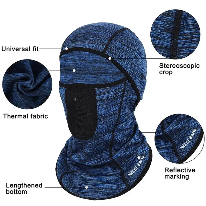 WEST BIKING Winter Face Mask Warm Balaclava Scarf Helmet Hat Cap for Ski