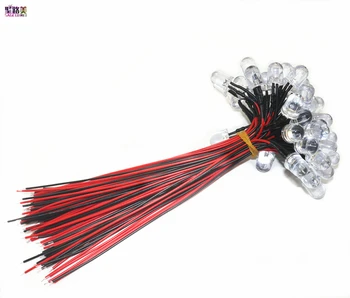 

100pcs DC5V/12V/24V Optionally F3mm/F5mm/F10mm Red/blue/green/white/yellow/pink color Pre-Wired led lamp lights