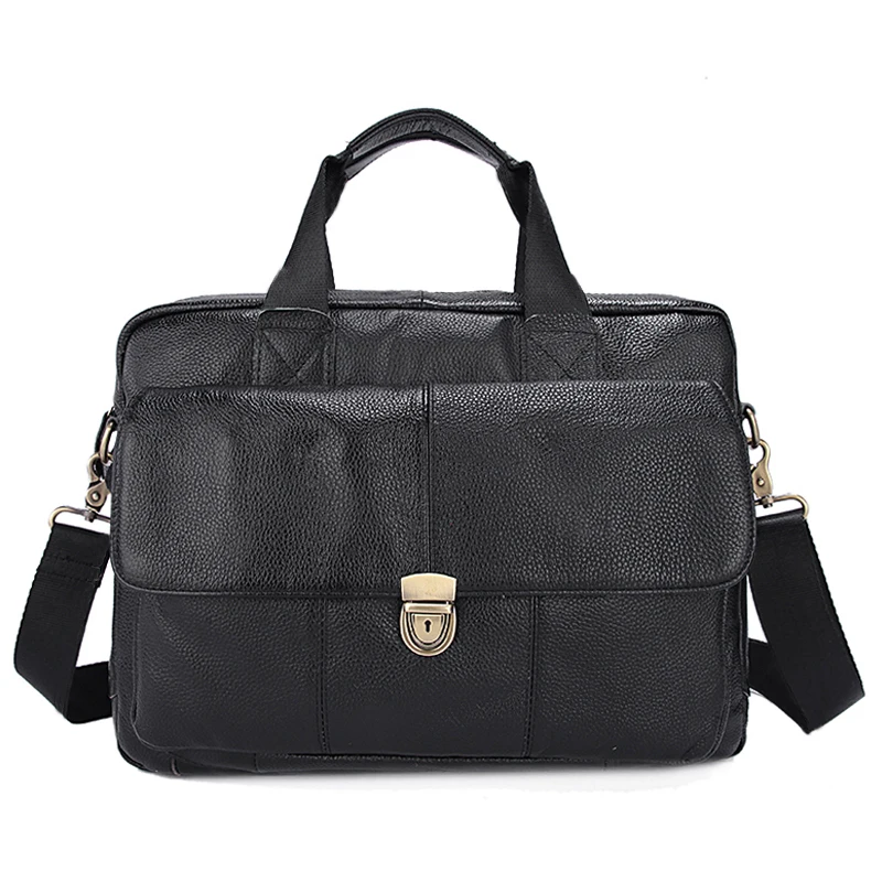 

Fashion Men's Shoulder Bag Leather Laptop Bag Genuine Leather Men Bag Computer Messenger Bag Leather Man Briefcases Handbags 315
