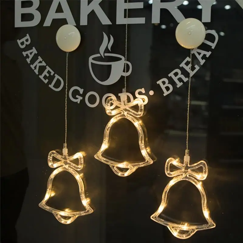

LED Suction Cup Light Christmas Decoration Christmas Tree Snowman Bells LED Light For Window New Year Decoration Light