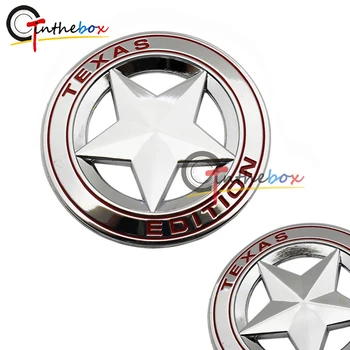 

GTinthebox Silve Color Metal 3D Texas Edition Rear Emblem Badges Sticker For Ford Chevrolet