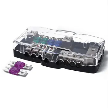 

Four-Way Mini Fuse Holder + Junction Box 2 In 4 Out Four-Way Fuse Holder With Led Light Car Electrical Circuit Breaker