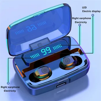 

2020 New F9-7 TWS Headphones Bluetooth 5.0 Wireless Earphones Stereo IXP7 Waterproof Earbuds Wear Comfortable Sports Headset