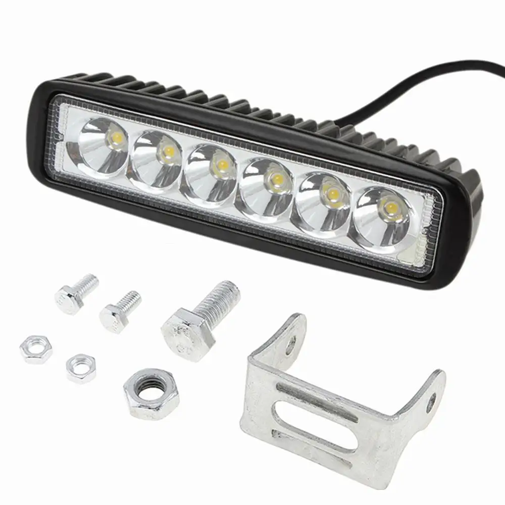 

2PCS 18w DRL LED Work Light 12V For Off Road Truck Bus Boat Fog Lights Car Light Assembly ATV Daytime Running Light