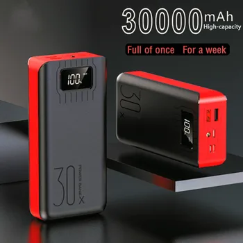 

Power Bank 30000mAh Powerbank External Battery Portable Fast Charger for All Smartphone with Charger Bank Double USB Waterproof