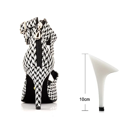 10cm SHOYDANC/новые женские туфли для танцев на квадратном каблуке; туфли для бальных танцев на высоком каблуке; вечерние туфли для танцев из замши; Цвет черный, белый - Цвет: 10cm