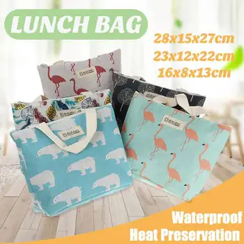 

Lunch Bag Waterproof Lunch Box Bag Portable Insulated Canvas Tote Thermal Food Picnic High Quality Women Kid Cooler Bag