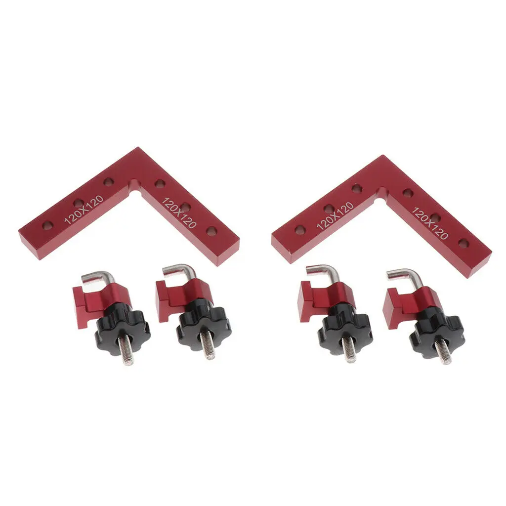 

2pcs Positioning Squares 90 Degrees Right Angle Clamps Corner Clamp Ruler Clamping Square Woodworking Measurement Analysis