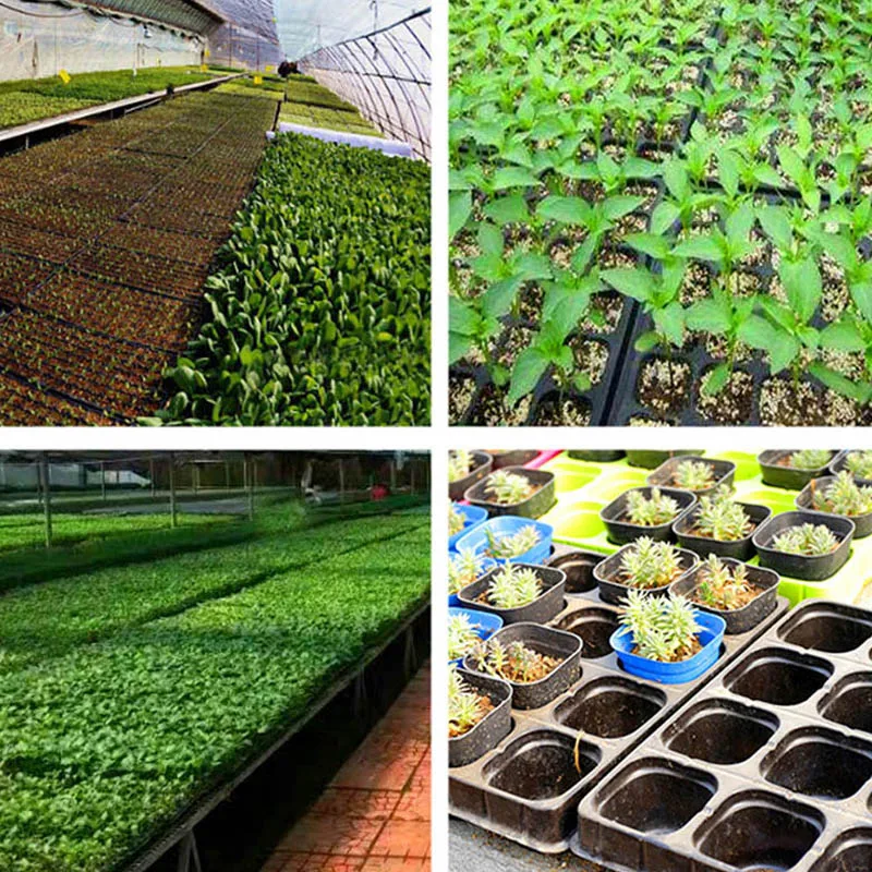 Plastic Seedling Starter Trays Plant Flower Pot Nursery Grow Box Tray Plug Planting Planter Container Garden Supply 21-200 Holes seed starter tray seedling tray