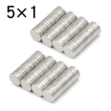 20/50/100/500/1000 Pcs 5x1 Round NdFeB Neodymium Magnet N35 Super Powerful Small imanes Permanent Magnetic Disc