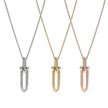 

XL 18 TFB TTFF Original 925 Sterling Silver Necklace Classic Simple Necklace Multicolor Optional Luxury Necklace Gift Wholesale