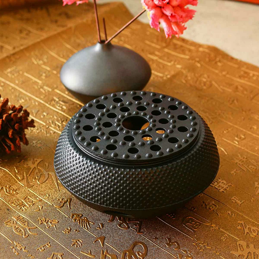 Honeycomb Cast Iron Teapot Warmer Burning Stove Heating Tea Pot Warmer Stoves