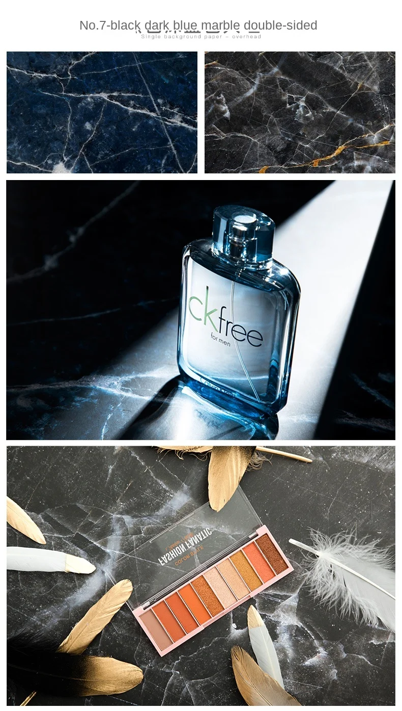 57*87cm Photography Backdrops Marble Wood Grain 2 Sided Waterproof Backgroud Cosmetics Photo Background for Studio Photo