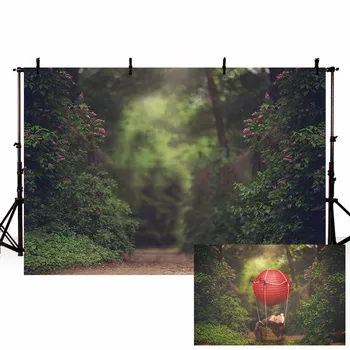 

Mehofond Green Forest Backdrop Jungle Green Leaves Flowers Newborn Baby Portrait Decor Photography Background Photo Studio Props