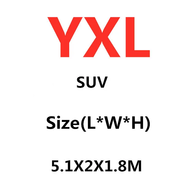 Универсальные чехлы для внедорожников/седанов, водонепроницаемые, для улицы, защита от солнца, дождя, снега, УФ, для автомобиля, зонтик, серебряный, S-XXL, чехол для автомобиля - Название цвета: SUV-YXL-5.1X2X1.8M