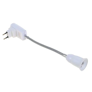 

E27 adapter flexible 200 mm with switch, white 1997083