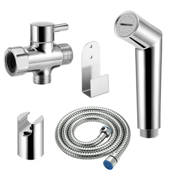 

Handheld Toilet bidet sprayer set Kit Stainless Steel Hand Bidet faucet for Bathroom hand sprayer shower head self cleaning