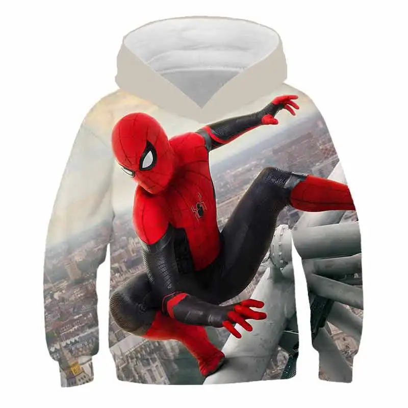 Children Harajuku Cartoon Hoodies Super-Hero Hulk- Spidermαn Clothes Boy Girl 3D Hooded Sweatshirts Kids Autumn Spring Pullover
