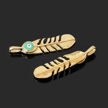 

Stainless steel feather accessories eye decoration DIY bracelet necklace accessories jewelry decoration handmade