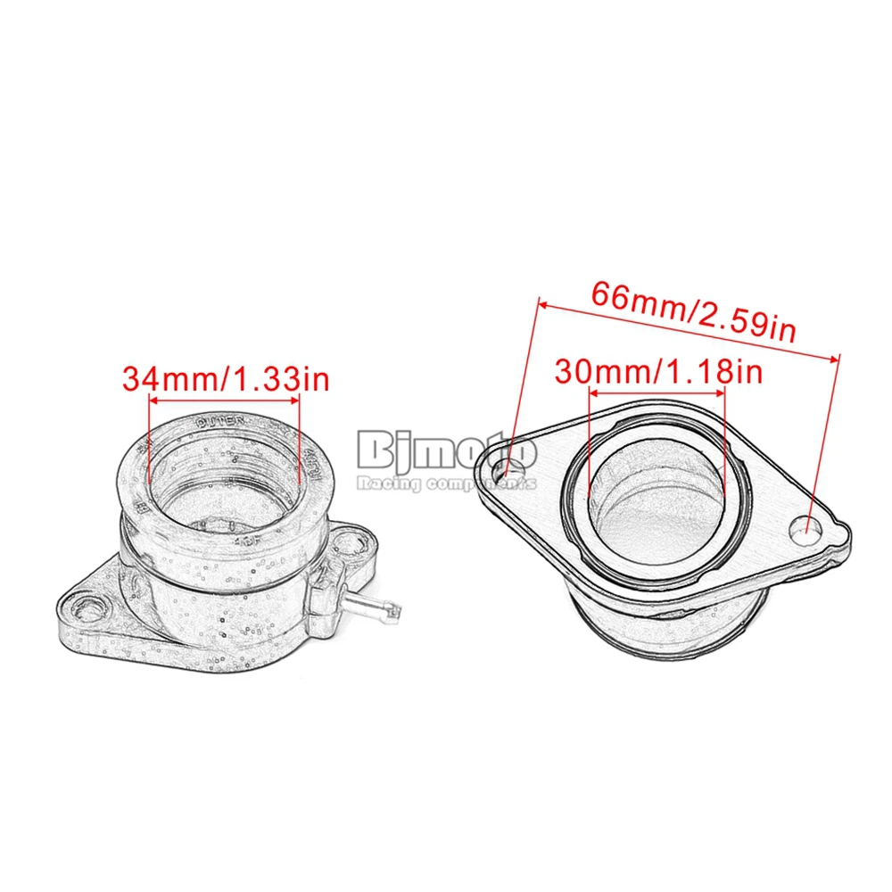 Мотоцикл карбюраторный адаптер впускной коллектор клей для Yamaha XT600 XT600Z XT 600 XT 600Z TT600 TT 600