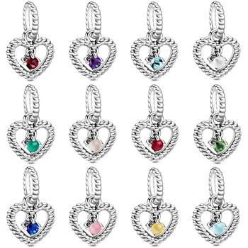 

2019 New 100% 925 Sterling Silver Pre-Valentines 2020 My True Colours Birthstone Collection Pendant Fit Diy Original Bracelet