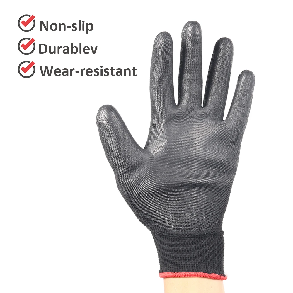 Work Gloves Safety Coated PU With Palm Coating For Carpenter Repair
