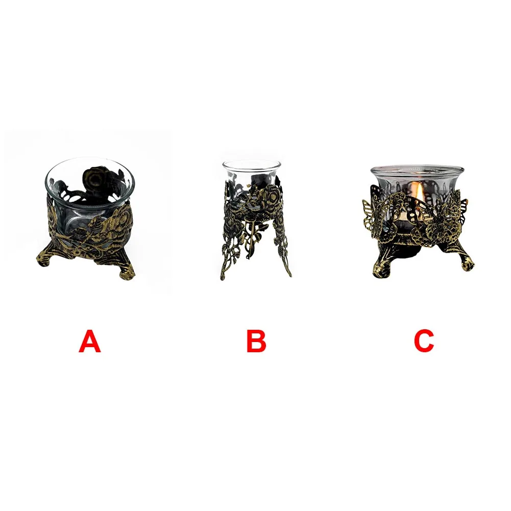 Декоративный праздничный выдолбленный подсвечник в стиле ретро с резным узором, свадебные вечерние украшения для дома