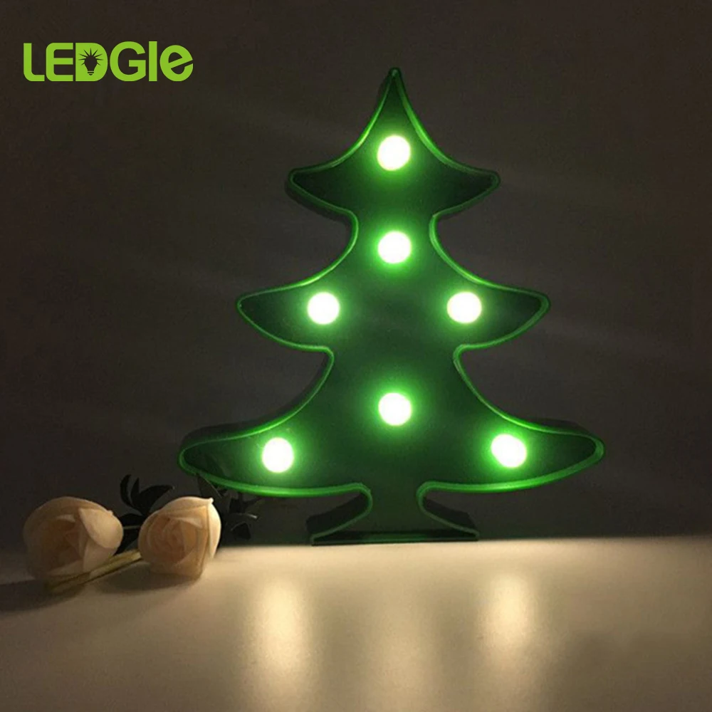 

LEDGLE Christmas Tree Night Light 3D Lamp LED Creative Desk Lamp Child Kid Gift Toy For Children Bedroom Decoration Indoor Light