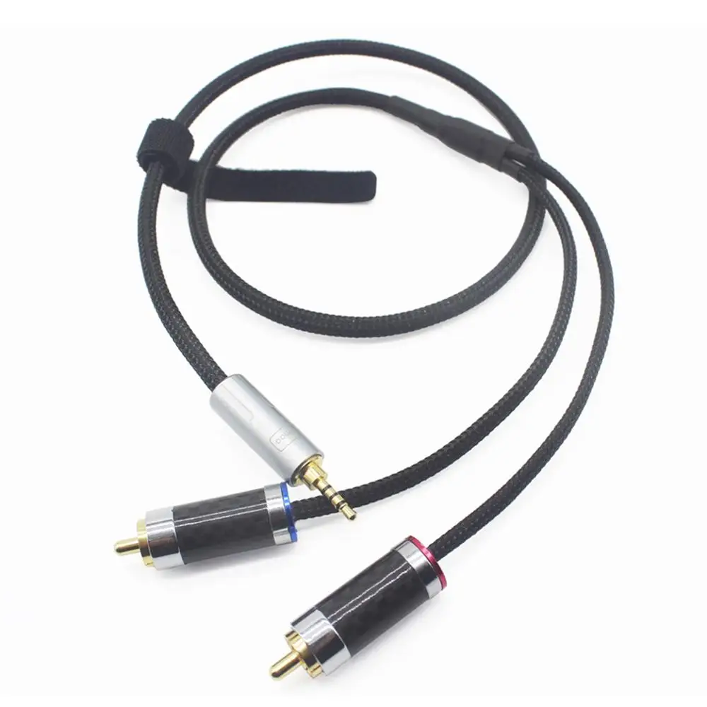 2 5mm Balanced to RCA Balanced Headphone Audio Headphone Adapter 8 Core Silver Plated Cable 2 5mm to 2 RCA 60cm