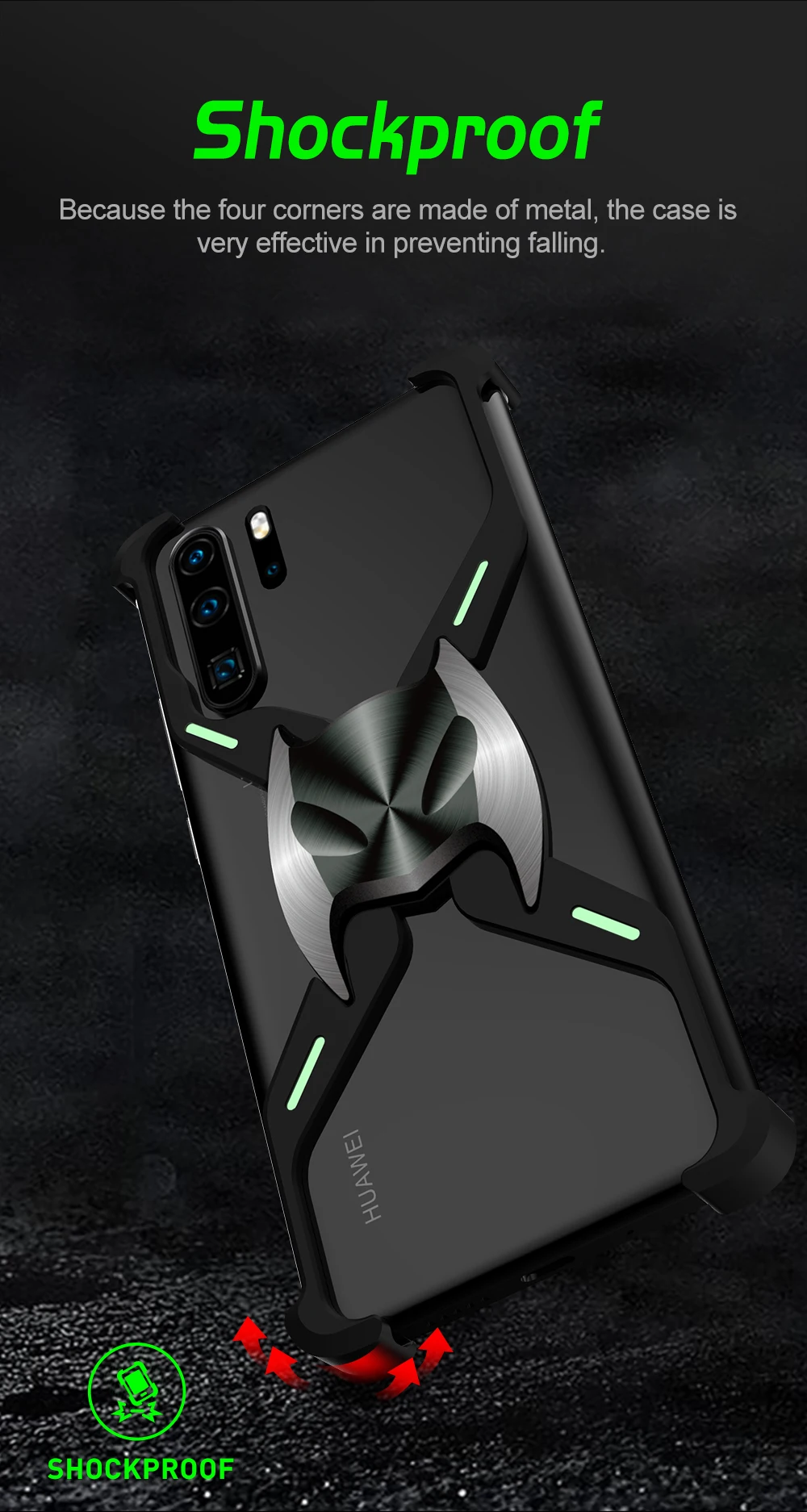 Для huawei P30 R-Just алюминиевый тонкий магнитный металлический защитный чехол-Бампер для huawei P30 Pro противоударный теплоотвод Бэтмен
