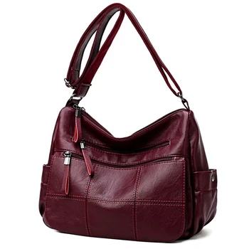 

Kajie Fashion Genuine Leather Designer Luxury Ladies Handbags Female Crossbody BagsShoulder Messenger Bags Thread Sac A Main