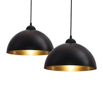 

Lukloy Modern Pendant Light Black and Copper Pendant Lamp Hang Light for Living Room Bedroom Foyer Pantry Dining Table Island AC