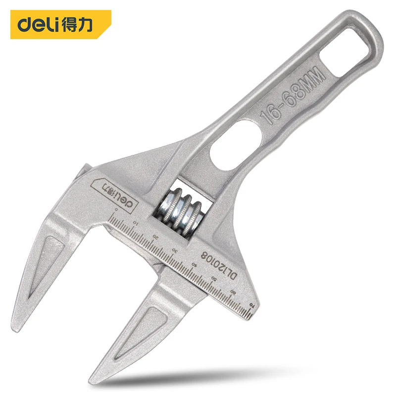 

Deli Adjustable Bathroom Wrench Multifunctional Repair Spanner Nut Wrench Short Shank Large Openings Household Repair Tools