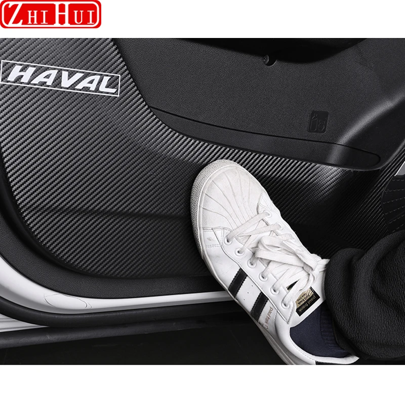 Door Sill Pads For GWM Haval Jolion Car Door Anti Kick Pad Protection Leather Side Edge Film Protector Stickers Auto Accessories