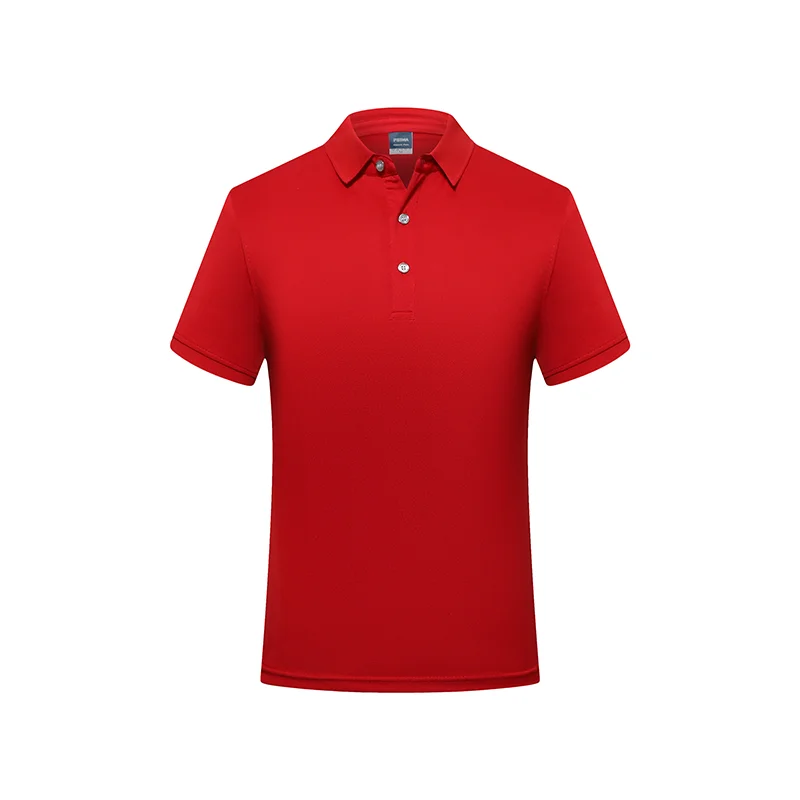 YOTEE качественная летняя Классическая рубашка поло с короткими рукавами индивидуальный дизайн логотипа Фирменная форма - Цвет: red