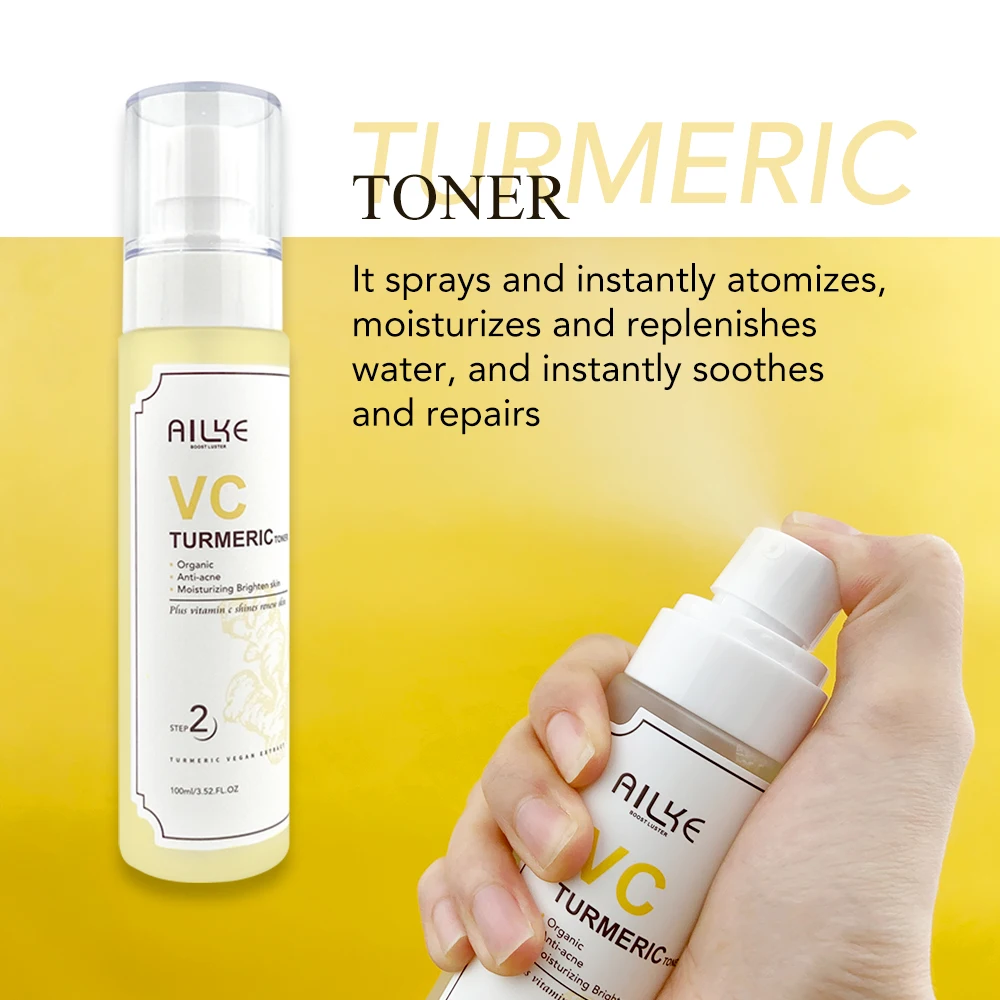 AILKE Radiant Glow Organic Skin Care Set with Turmeric & Vitamin C