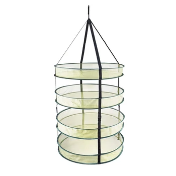 

LUDA 4 Layers Hanging Herb Drying Net Multiple Layers Folding Dry Rack Opening Shape Dried Mesh for Herbs Flowers Buds Plants He