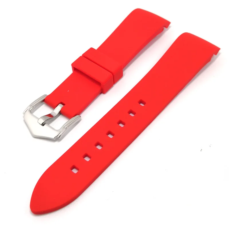 Universal Sport Curved End Waterproof Silicone Watch Band