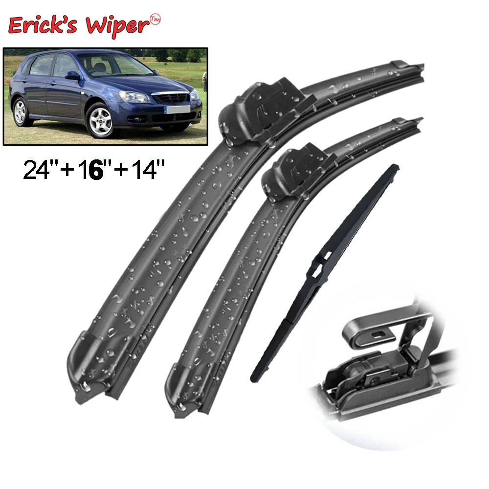 Erick's Wiper Front & Rear Wiper Blades Set Kit For Kia Cerato Sephia