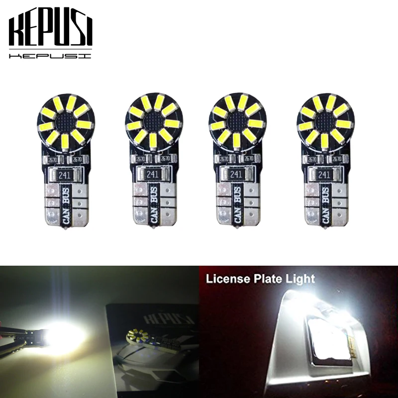 

4x white Car T10 LED light 3014 18smd Canbus Error free W5W 168 194 Car motorcycle LED Reading Mirror License Plate Width light