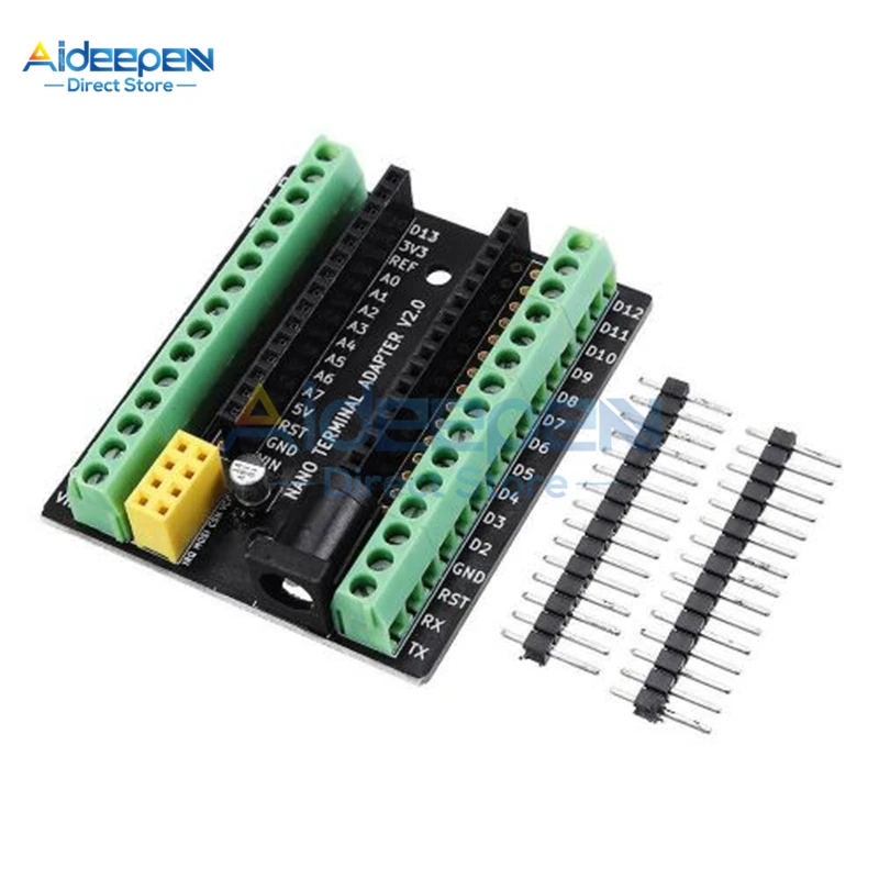 Nano винт терминал плата адаптера расширения для Arduino V3.0 AVR ATMEGA328P с DC NRF2401 + интерфейс