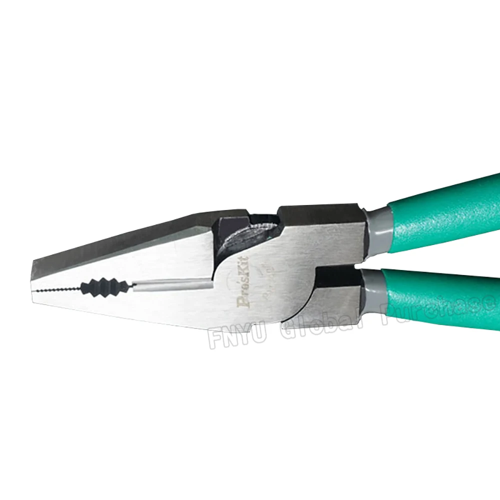 Pro'sKit PM-921 8" Labor-Saving Leverage Steel Wire Pliers Multifunctional labor-saving multi tooth electric cable pliers