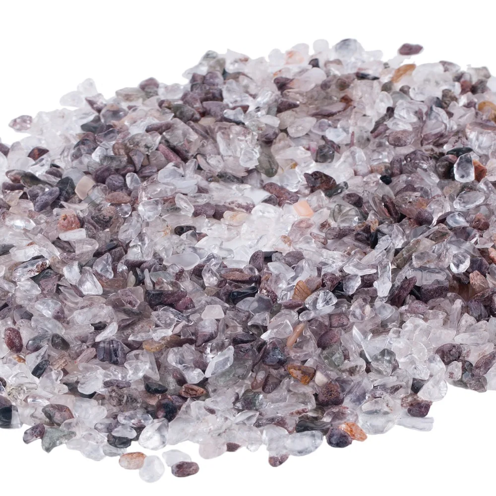 TUMBEELLUWA 1lb (460 г) Lodalite чипсы галтованные камни измельченный рейки неправильной формы лечебный Кристал, кварц украшения