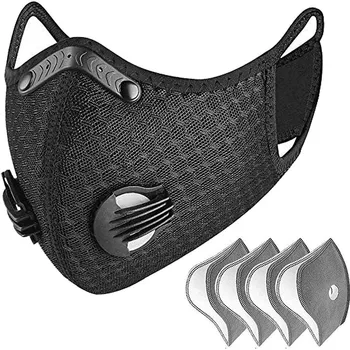 

Dust With 4 Filters Mouth Mask Half Face Reusable Activated Carbon Dustproof Respirator breathable Personal Health Care Маски