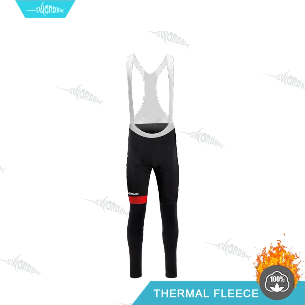 Bib Pants Женский Профессиональный командный Комплект Джерси с длинным рукавом, велосипедная форма, Зимняя Теплая Флисовая велосипедная Одежда MTB Ropa Ciclismo Mujer - Цвет: Bib Pants