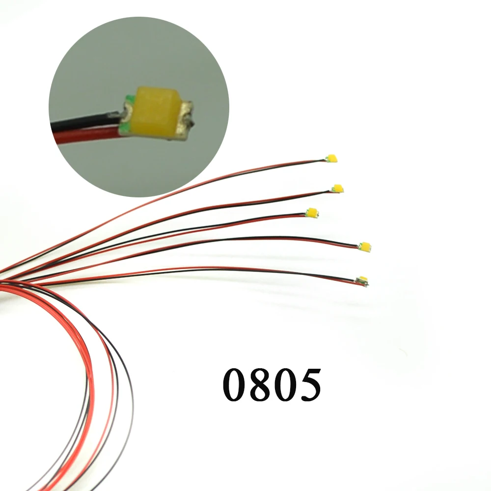 10 шт. 0805 led micro smd проводной сварщик припой поезд litz HO N весы светодиодные игрушки для песка наборы