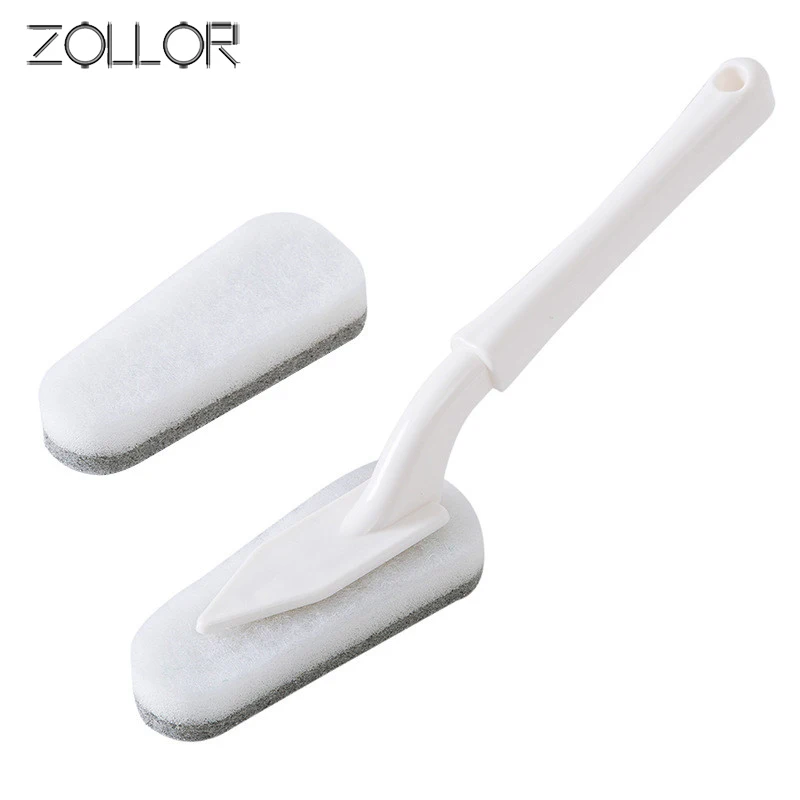 

ZOLLOR 1pc Hand-held Sponge Cleaning Brush Bath Brush Ceramic Tile Kitchen Descaling Pot Brush Floor Brush Kitchen accessories